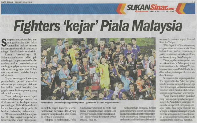 Fighters kejar Piala Malaysia