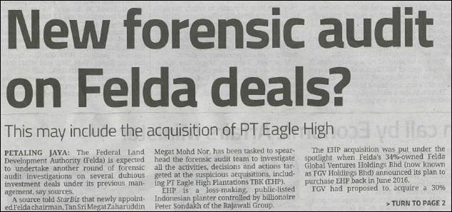 New forensic audit on Felda deals