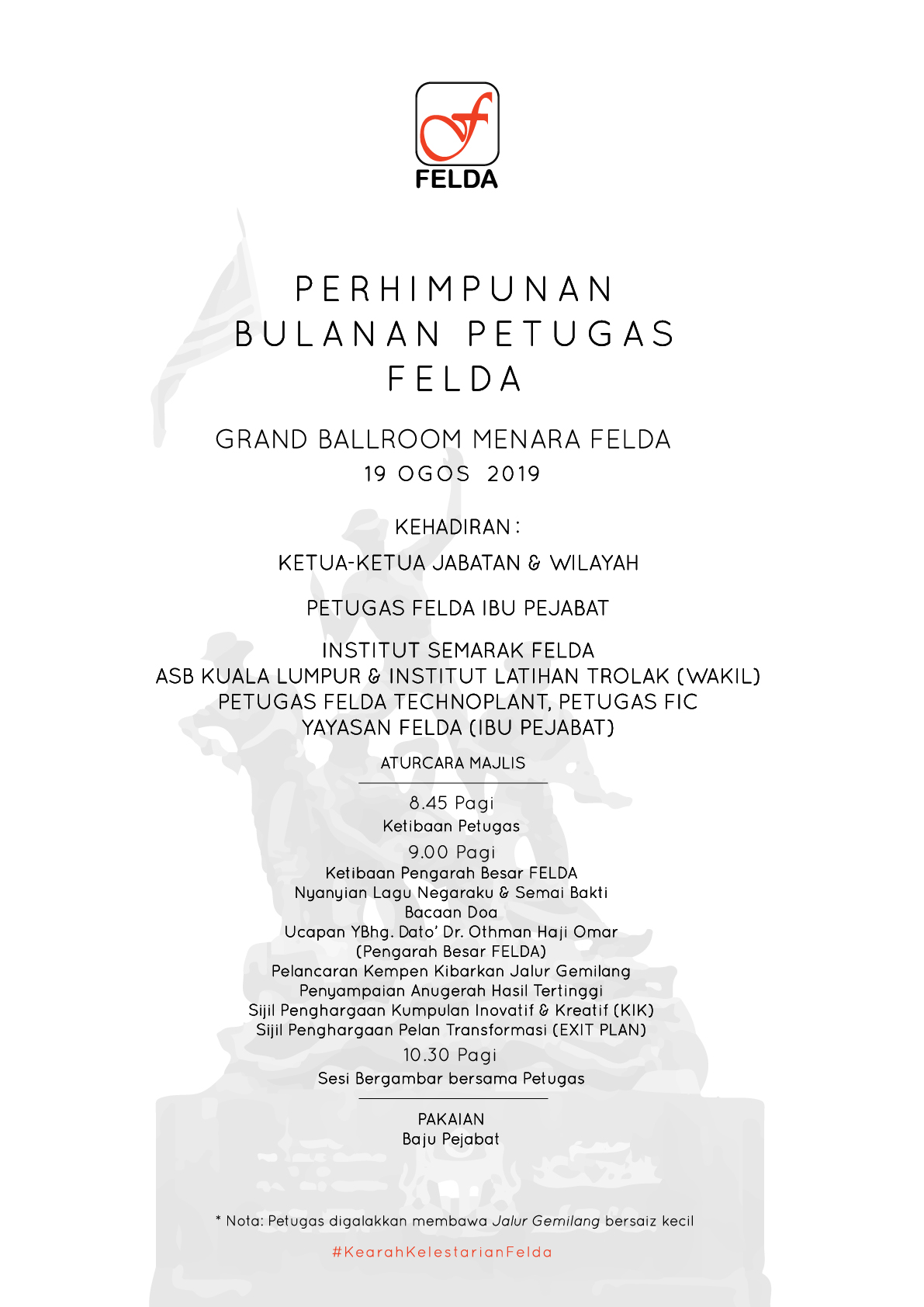 Poster Perhimpunan Bulanan Ogos 2019