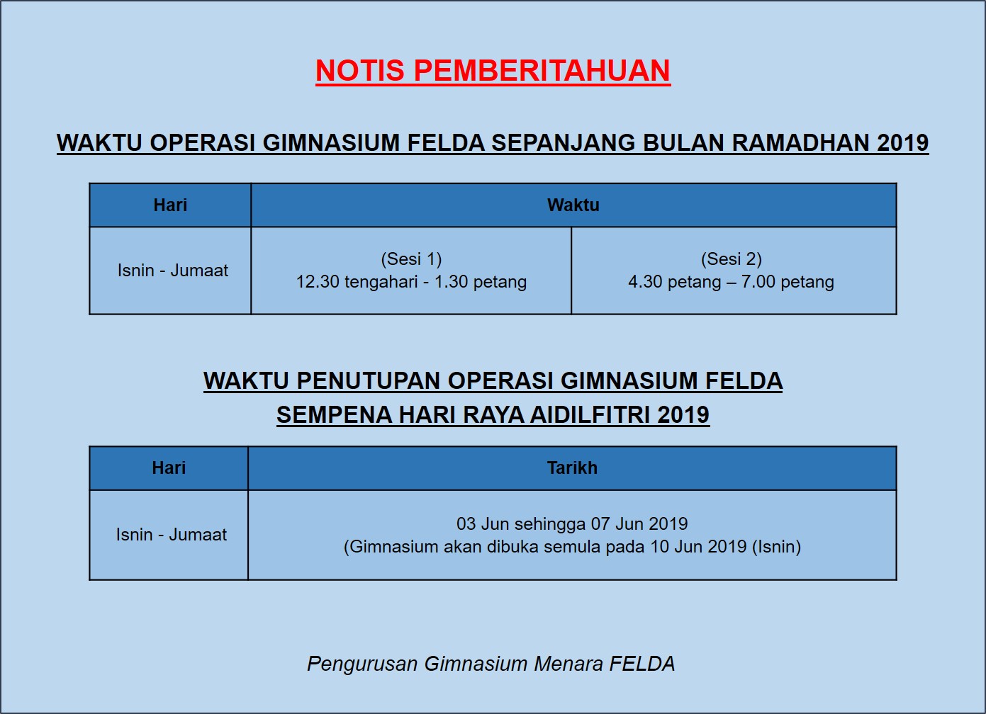 Notis Gimnasium 07052019
