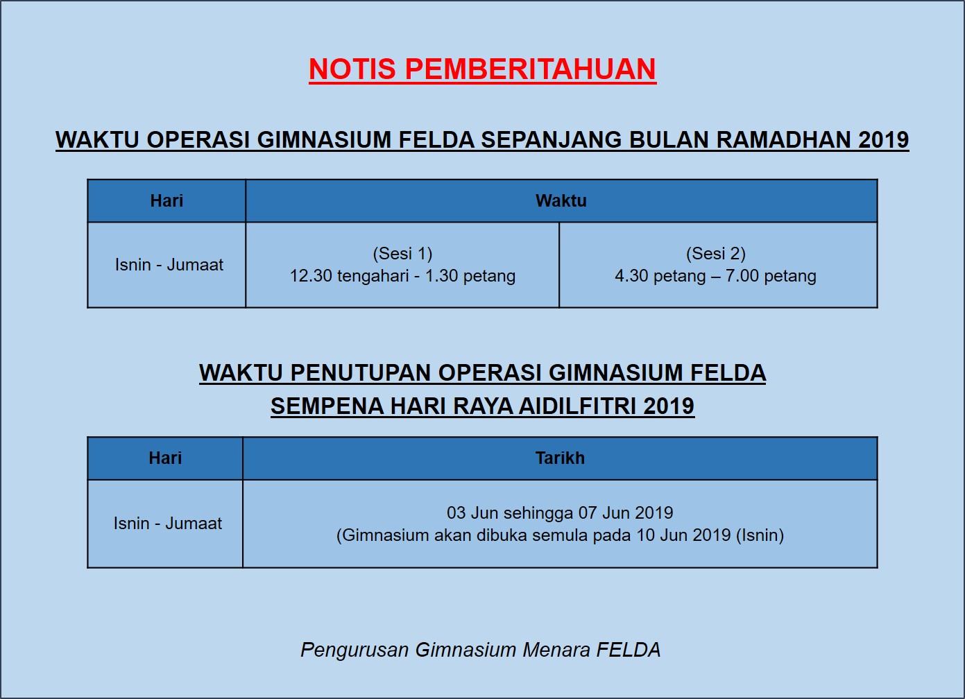 Notis Gimnasium 07052019